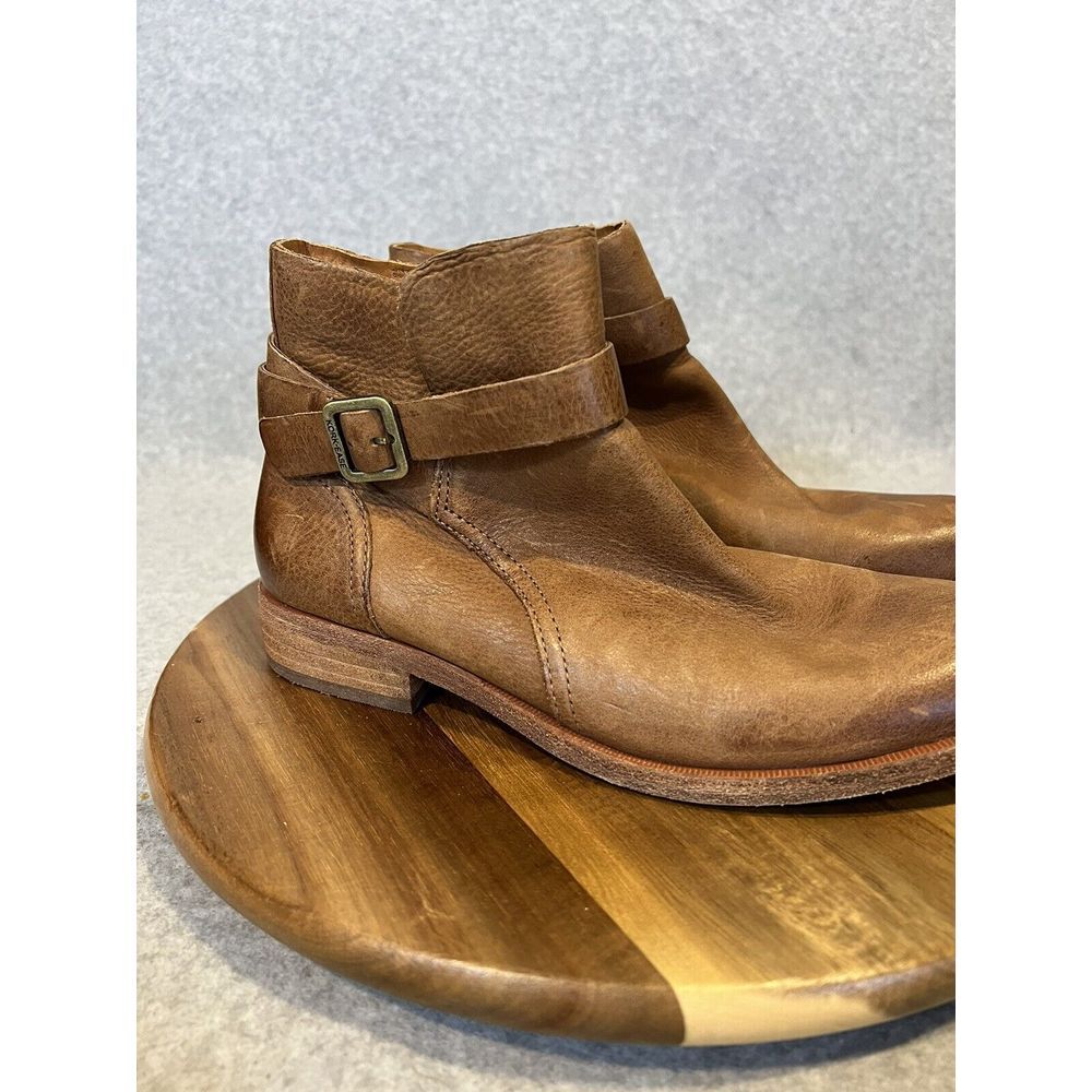 Kork Ease Women Viki Ankle Booties Size 7 Brown Leather‎ Side Zip - Picture 2 of 11